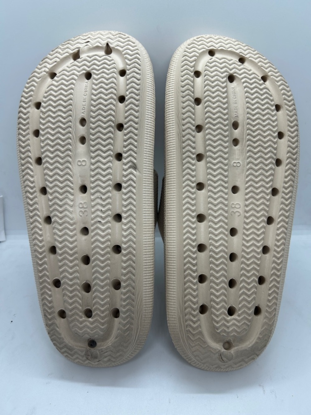 Womens Mia Ligth Beige Libbie Comfort Cushioned Platform Slide Sandals Sz 8 - Picture 7 of 8